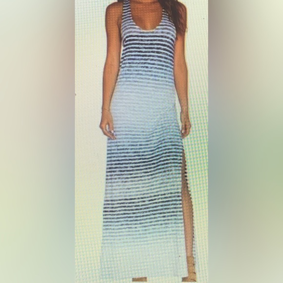 Soft Joie Dresses & Skirts - SZ XS Soft Joie Blue Striped Racerback Maxi Dress